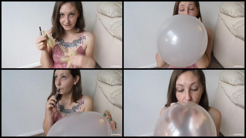 Xxsmiley Blowing Balloons Up W Smoke