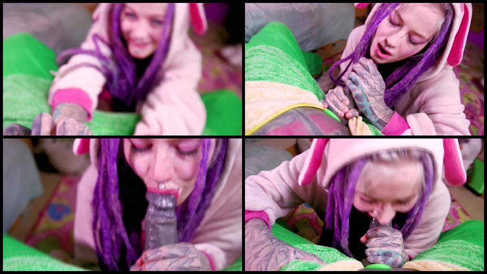 Anuskatzz Sloppy Splittet Tongue Teen Dp Bj