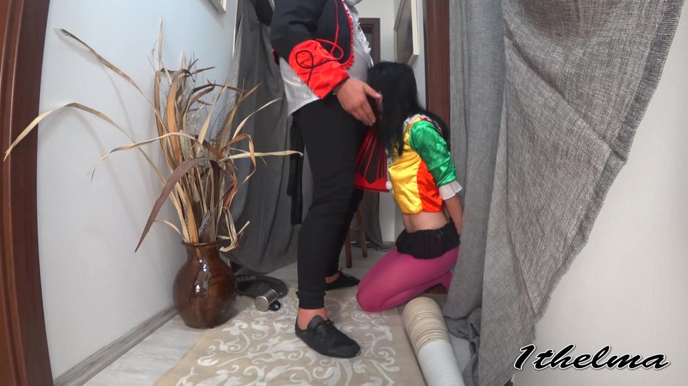 Cosplay.Having fun with our new outfits.King & slave. roleplay amateure 4k