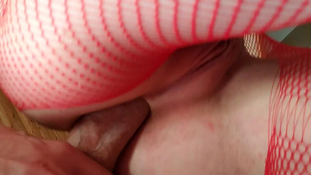 Happy Halloween! Close up Anal, fishnets, and jack-o-lantern piss