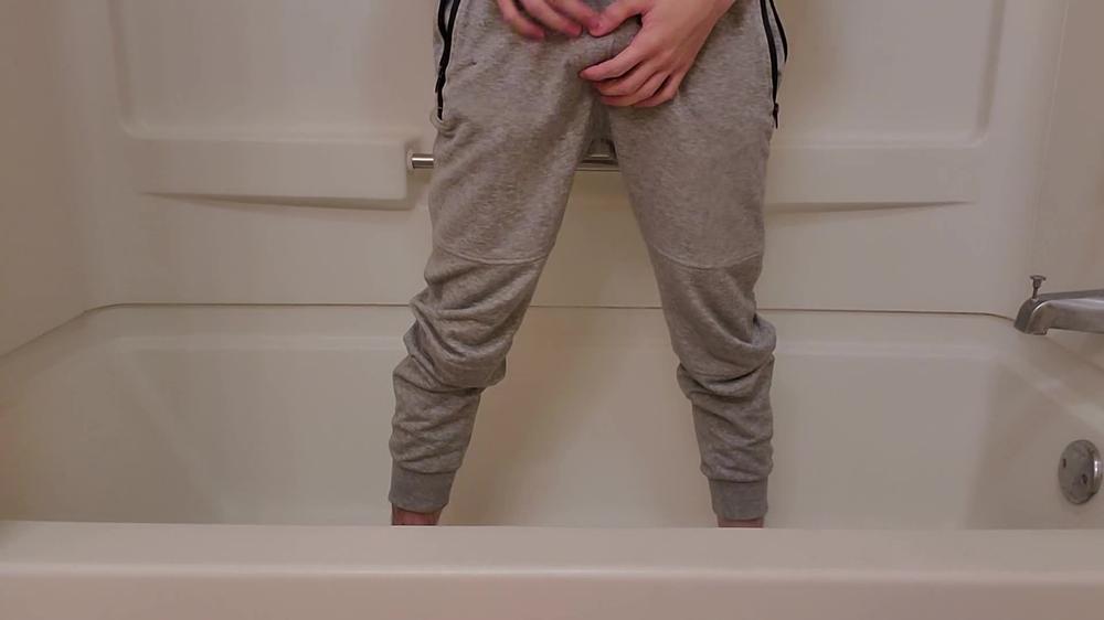 Desperate Piss Wetting during Trying Squats