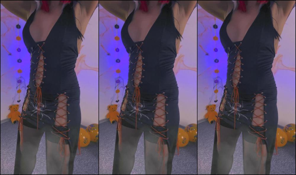 Halloween Striptease¡ Sexy Witch Plays With Wet Pussy - 2160P