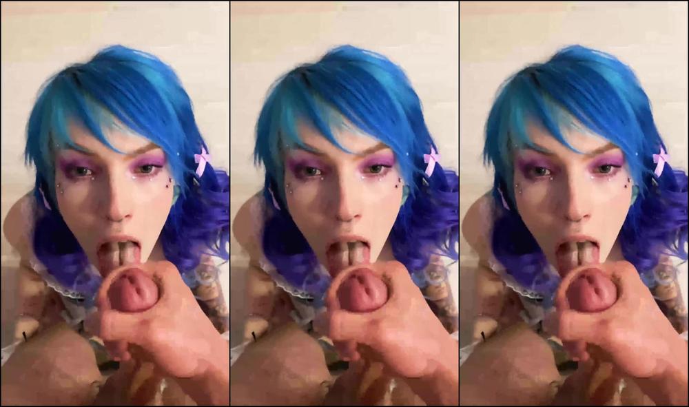 POV blowjob deepthoat cute housemaid fetish