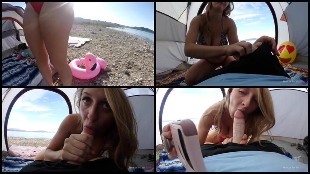 Awesome Sex On Public Beach Creampie Pov