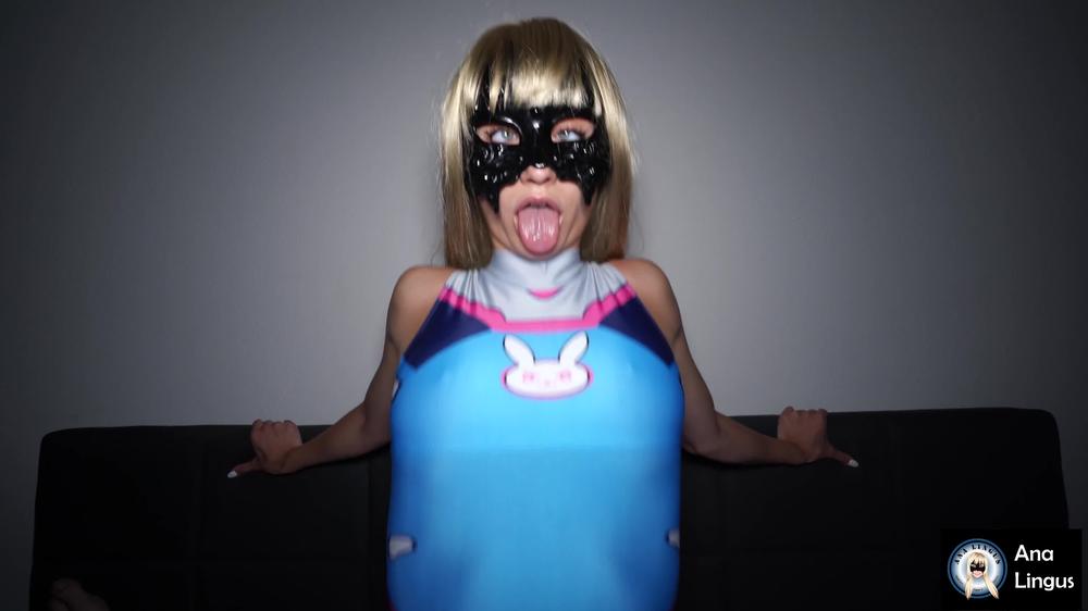 MASSIVE CREAMPIE for hot TEEN in DVA cosplay outfit after deepthroat and hard pussy fucking