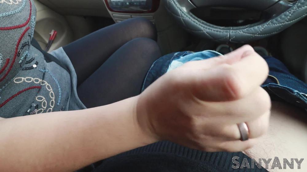 ❤ Let's try Blowjob and Milking in the car? Cum on me ... SanyAny