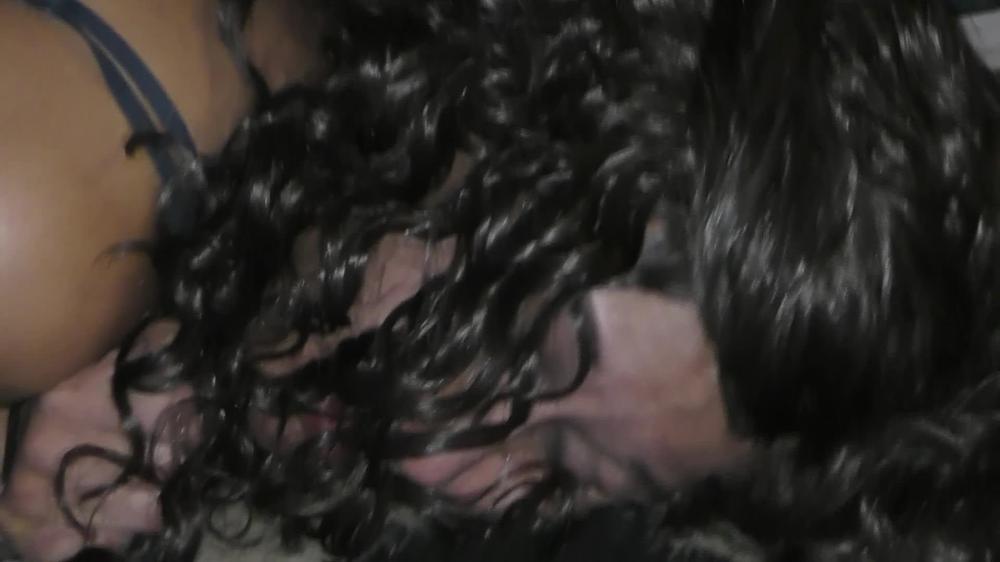 Mascara running, throat fucking BJ. Bull tongues her ass, fucks wet pussy