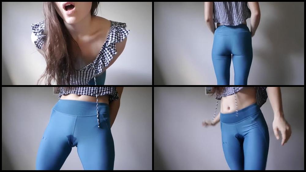 Hazel Simone   Peeing In Blue Leggings   Manyvids