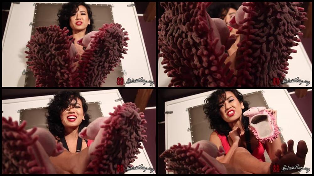 Mistress Lucy Khan   Filthy Slipper Foot Mop Humiliation   Manyvids