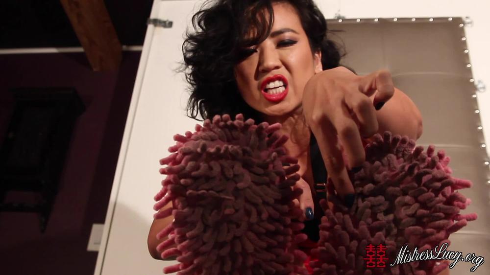 Mistress Lucy Khan Filthy Slipper Foot Mop Humiliation Manyvids