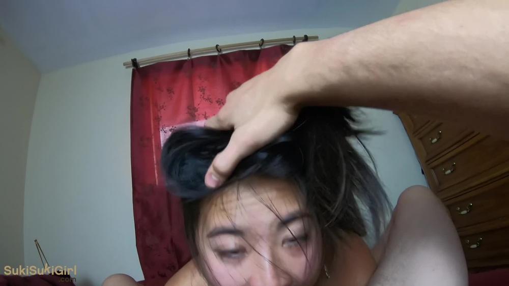 CUM dripping out of her NOSE!! INTENSE pov THROATFUCK for sukisukigirl