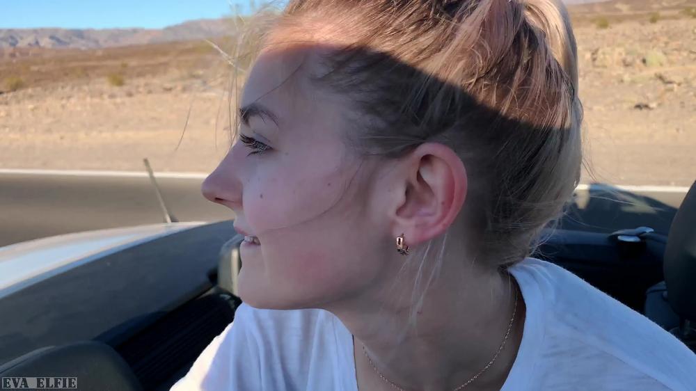 Eva Elfie Public Teen Sex In The Convertible Car On A Way To Las Vegas