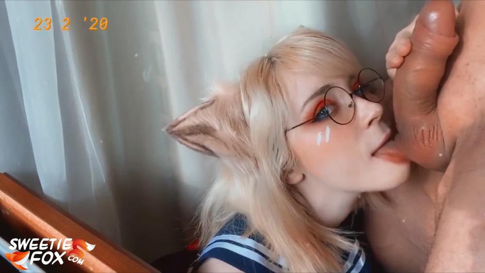 058 Beautiful Fox Suck Cock And Cum Swallow - Hot Cosplay_Sweetie_Fox_1080P