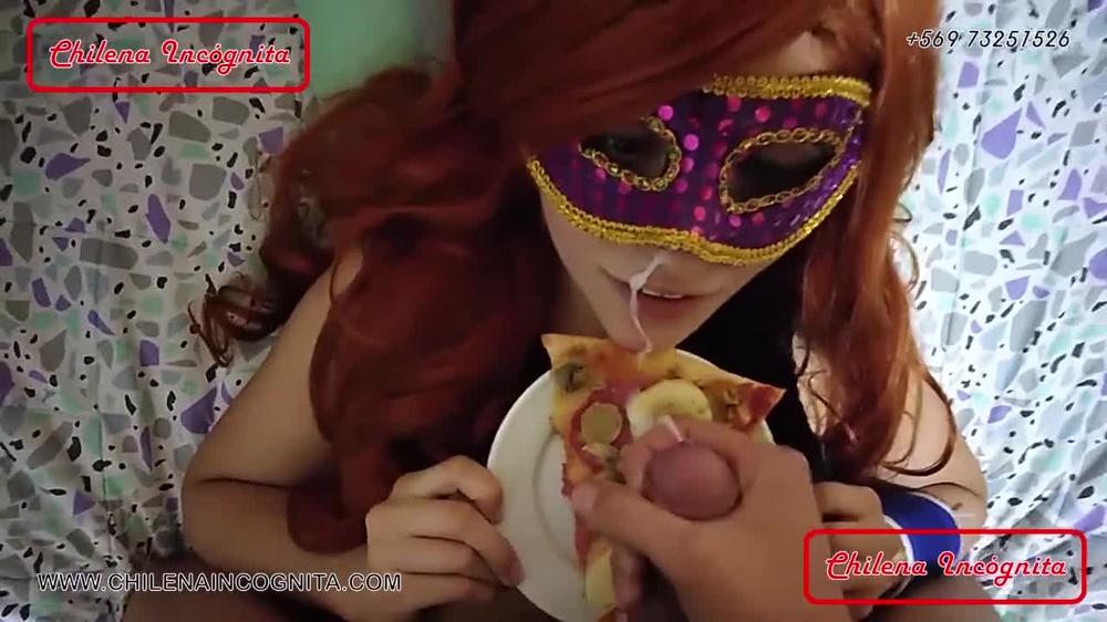 TRAILER - Pervert eats pizza with semen