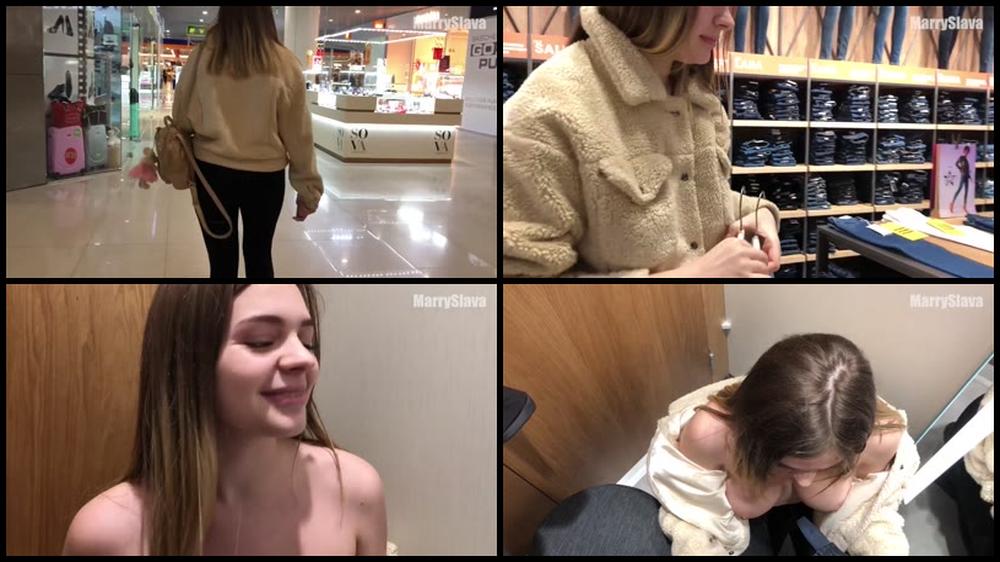 003 Deepthroat Blowjob In The Fitting Room  Swallow His Cum Maryslava 1080P