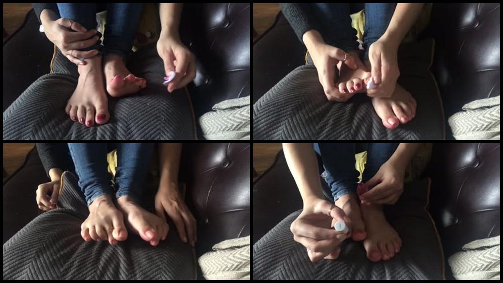 Hey Foot Freak  Perv On My Feet Whilst I Paint My Toenails