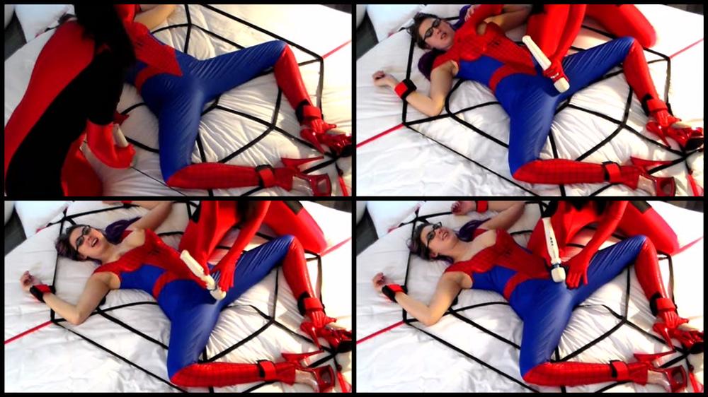 Xfuukax Spider Girl Stuck In Lady Deadpools Web