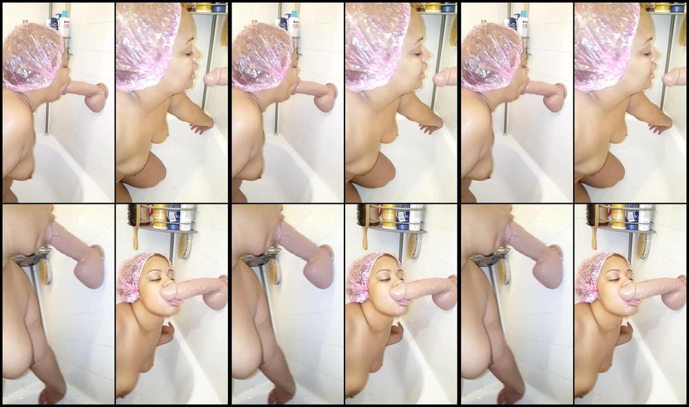 Bbc4Thatass Shower Dildo Blow Job And Anal Fuck