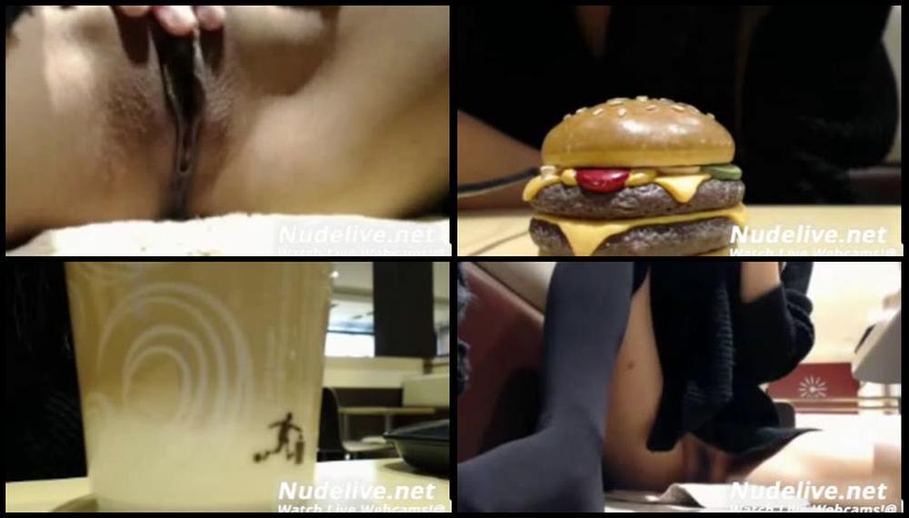 Girl Masturbating And Squirting In A Mcdonald S