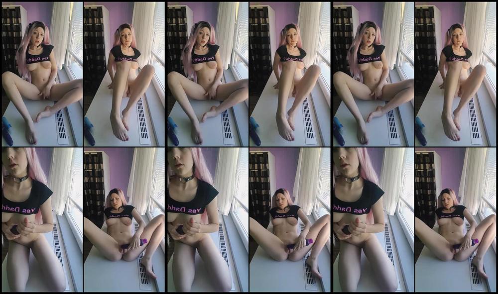 007 Pink Haired Girl Fucking Her Tight Pussy And Pissing 1080P