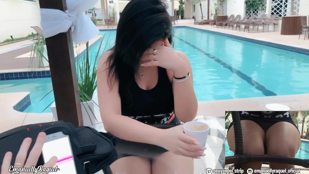Hot Public Female Orgasm Interactive Toy Beautiful Face Agony Torture Girl