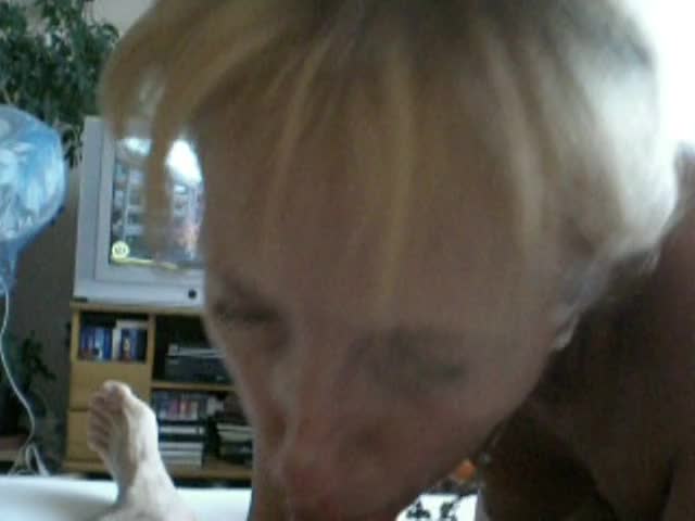 Blonde Mature Slut Blowjob And Cumshot Actions Video