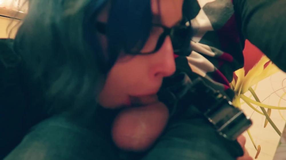 Straight A' sucks cock before school / nerd girl Blowjob