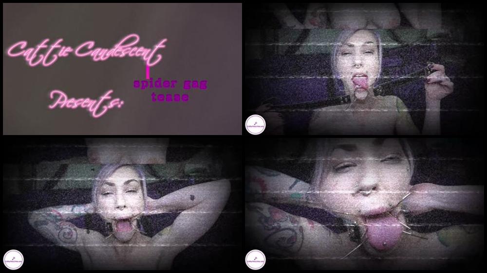 Cattie Spider Gag Mouth Fetish Teaser