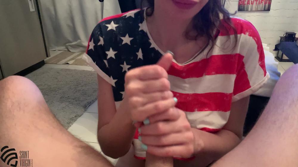 I love America and Big cock. Mom sucked her stepson and finished on her face