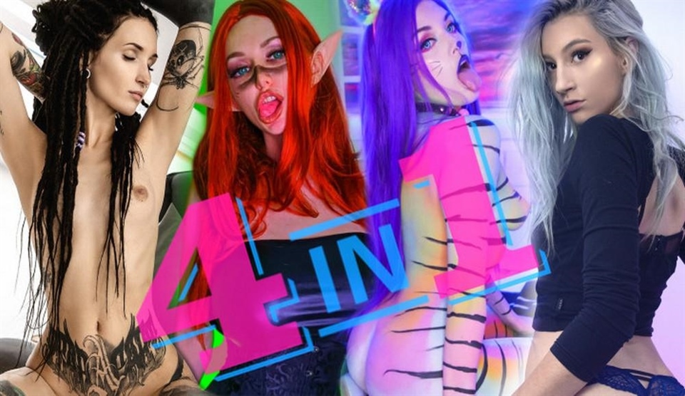 Amber Hallibell Keoki Star Rainbowslut Misshowl Candyland 4 In 1 Hot Solo Bundle