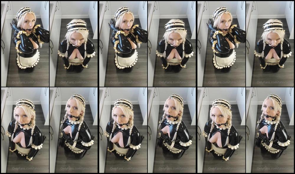 Latexladyp 27 02 2021 2042680892 You Guessed Correctly Your Gagged And Cuffed Latex Maid At Your Command