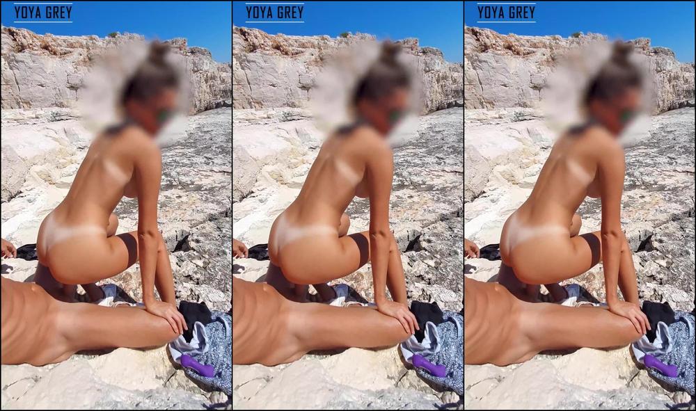 Hot couple having Quick Risky Sex on a public beach - YoYaGREY