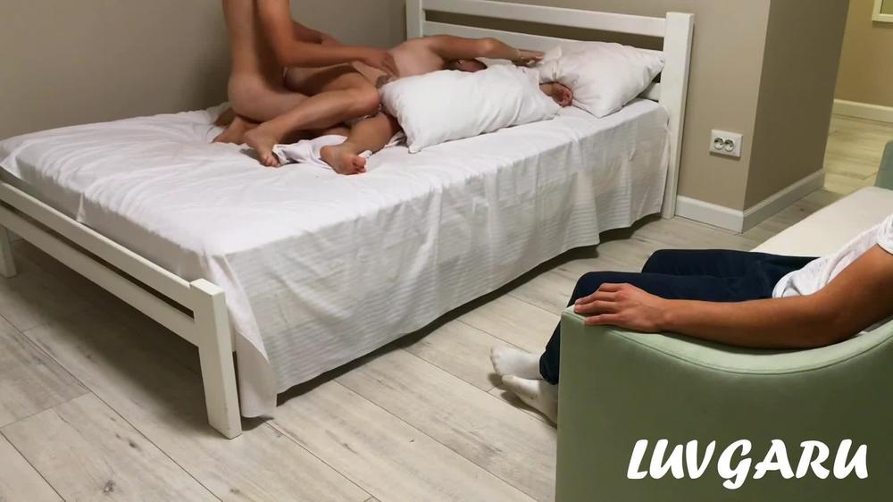 Condom Broke When My Stepbrother Came Inside Me - Cuckold Husband Watches And Eats Creampie