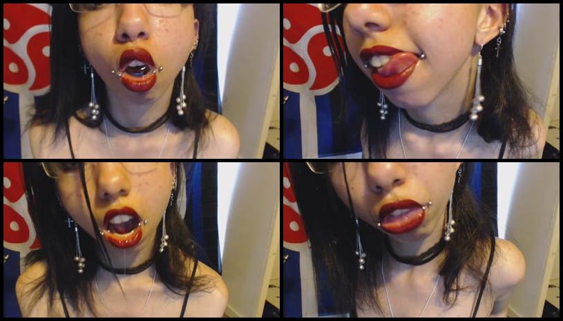 Missmarianne Spit Saliva Drooling Fetish Red Lipstick