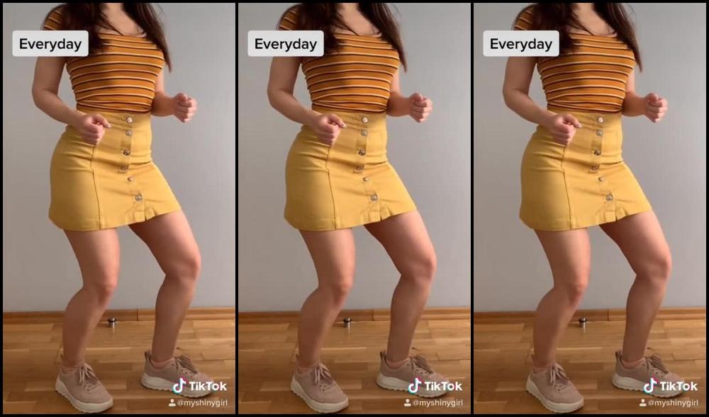 tik tok cartoon challenge by hot teen brunette. Amateur MyShinyGirl