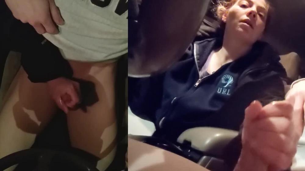 Heather Kane gives College Teen Handjob in Public Parking Lot