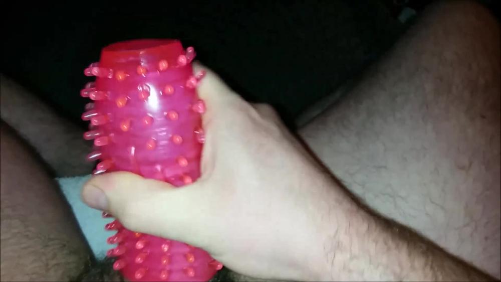 Solo Guy First Time Using Cock Stroker