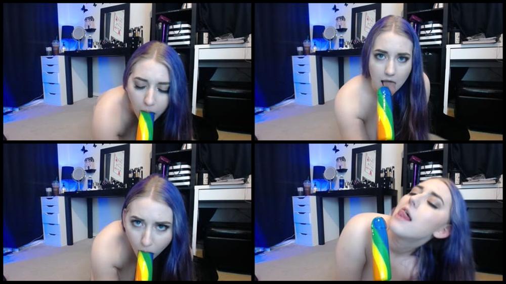 Jennifer Storm Sucking My Rainbow Cock Pop