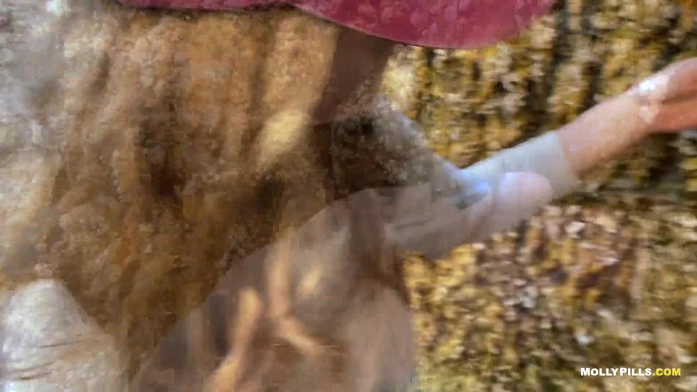 Public Pussy Play with Molly Pills and Katie Kush - Horny Hiking POV