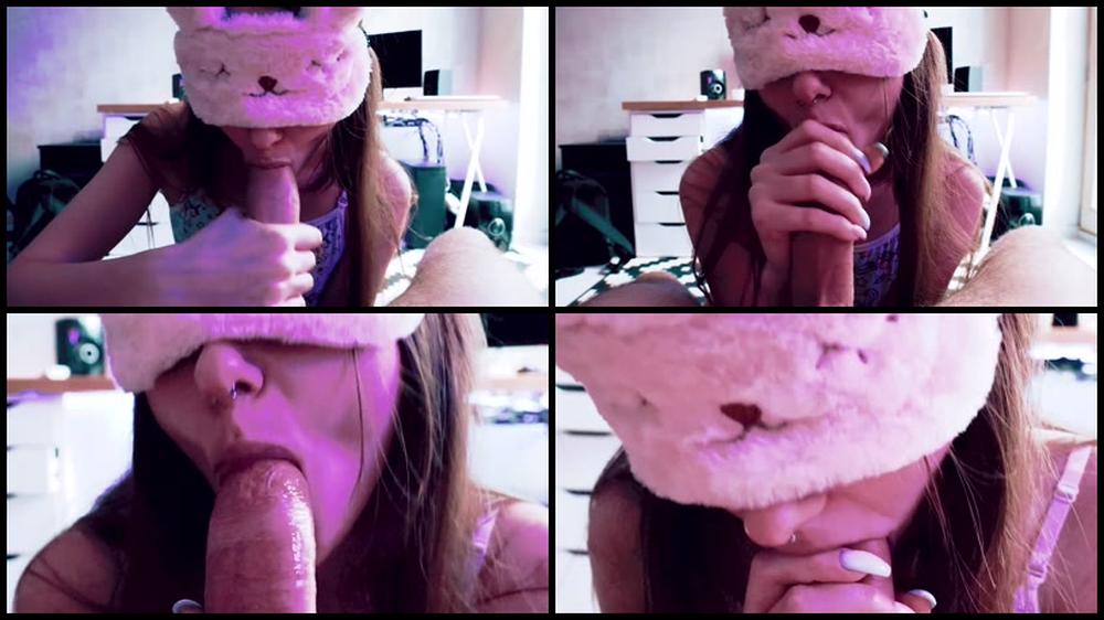 09 Cute Teen Whipped Cream Blowjob Close Up