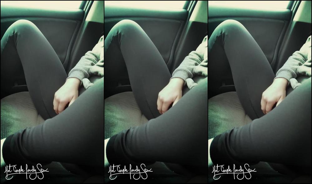 DONT TRY THIS! Having an orgasm while bf drives. Dripping yoga pants
