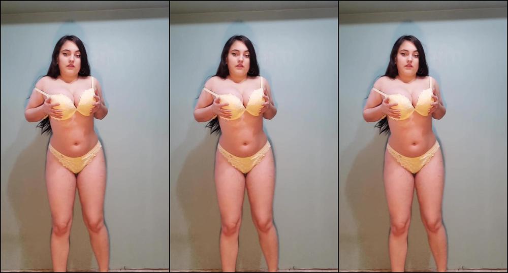 Curvy Girl Pastel Lingerie Try On
