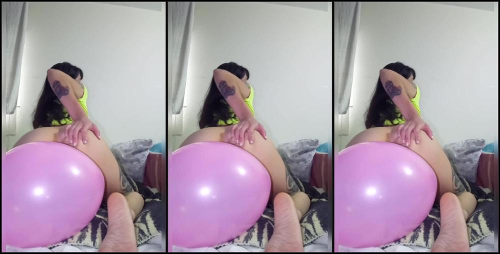 Balloon Fetish On My Birthday Fingering Pussy By Suicideponk  09.12.2020