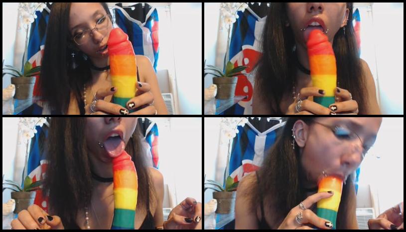 Missmarianne Pov Rainbow Bbc Dildo Blow Job