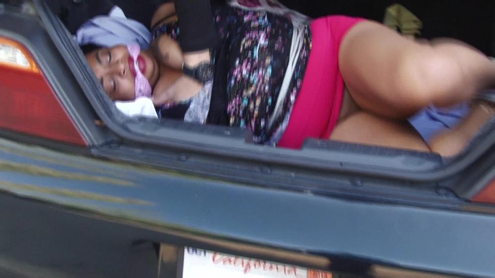 Car Trunk Bondage For Leah J