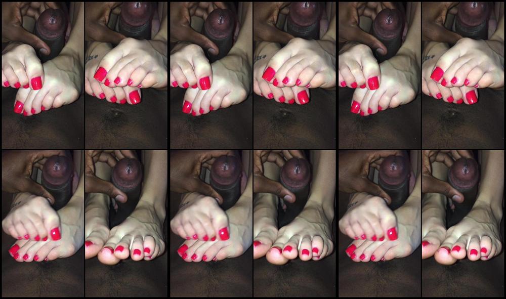 Mrandmrs W 10 11 2019 84096128 Hot Pink Pedi Posing For My Boy As He Shoots Is Load All Over My Sexy Toes And Watches Me