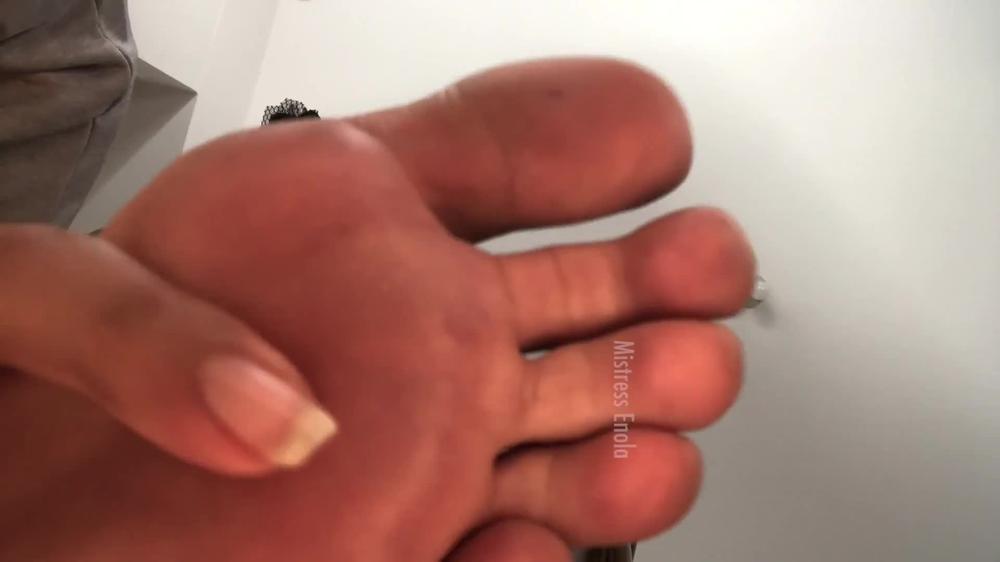ENOLA - TINY GUY LICKING SMELLING AND CLEANING MY FEET