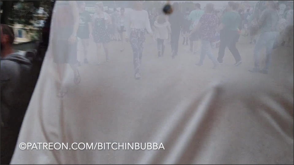 Solo Braless At A Festival