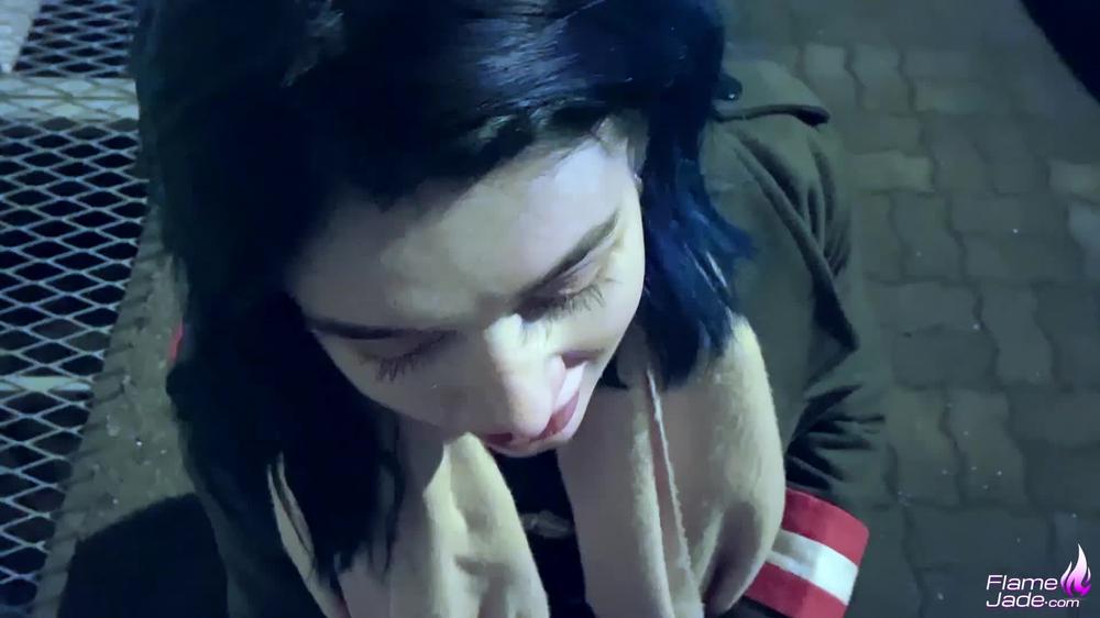 Flame Jade Risky Blowjob At The Parking Manyvids