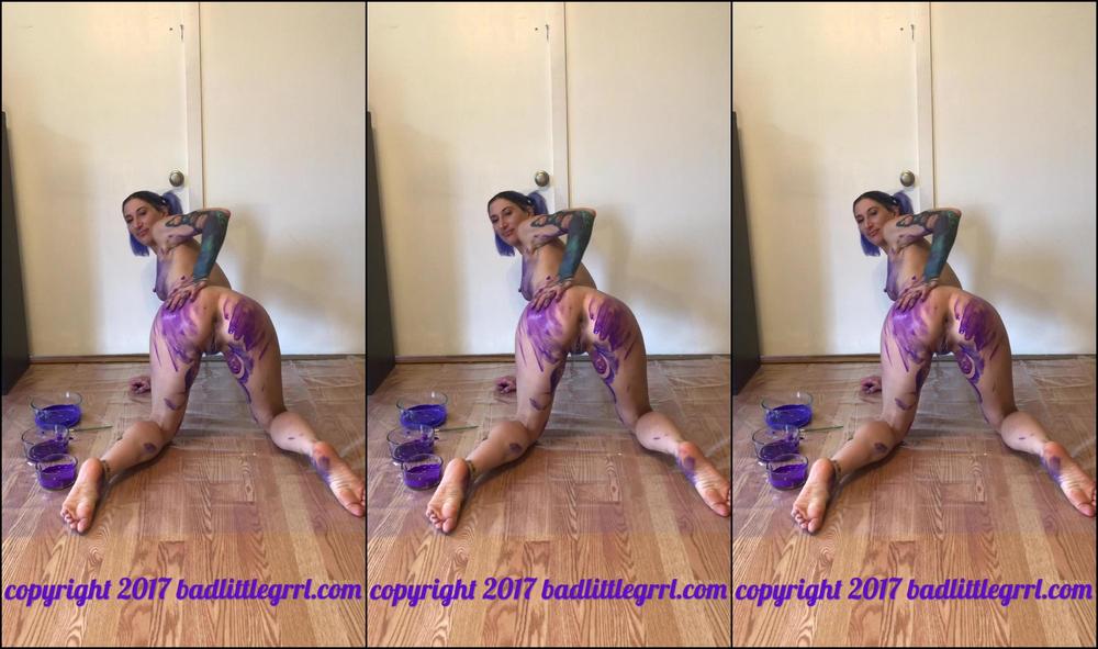Badlittlegrrl Purple Paint Play